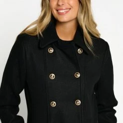 Nieuw ✨ LOLALIZA Lange Jas Met Knopen - Zwart - Maat 40 ⌛ -Dameskleding Verkoopwinkel 550x780 7