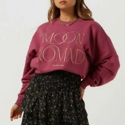 Coupon ❤️ Colourful Rebel Moon Nomad Trui Roze Dames - Loose Fit - Katoen - L 👏 -Dameskleding Verkoopwinkel 550x784 2