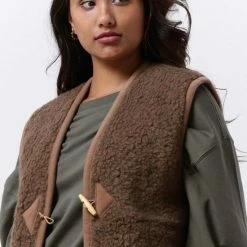 Promo 💯 Alwero Dames Gilet "Alpen Adult 100% Wol" Bark - Maat L 😀 -Dameskleding Verkoopwinkel 550x785 1