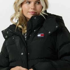 Hete verkoop 👍 Tommy 👖 Jeans - Dames Jas Winter Alaska Long Puffer Jacket - Zwart - Maat XL 🎉 -Dameskleding Verkoopwinkel 550x785 11