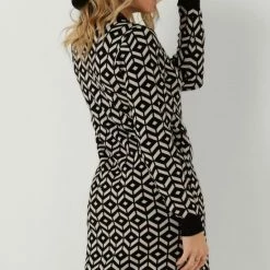 Beste Verkoop 😉 OBJECT OBJTHESS L/S JACQUARD KNIT 👗 DRESS Dames Jurk - Maat L 🔔 -Dameskleding Verkoopwinkel 550x786 3