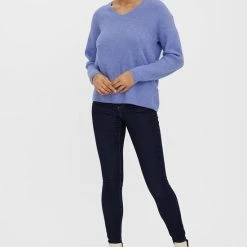 Goedkoop 👏 VERO MODA VMCREWLEFILE LS V-NECK BLOUSE NOOS Dames Trui - Maat M 😍 -Dameskleding Verkoopwinkel 550x798