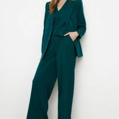 Hete verkoop 🎁 Trendyol Vrouwen Normaal Hoge Taille Breed Been Broek ✔️ -Dameskleding Verkoopwinkel 550x799 1