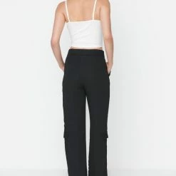 Aanbiedingen ⌛ Trendyol Vrouwen Normale Taille Rechtdoor Broek ⌛ -Dameskleding Verkoopwinkel 550x799
