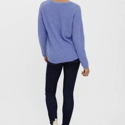 Goedkoop 👏 VERO MODA VMCREWLEFILE LS V-NECK BLOUSE NOOS Dames Trui - Maat M 😍 -Dameskleding Verkoopwinkel 550x801