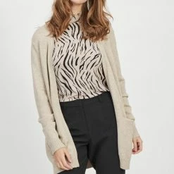 Top 10 🛒 Vila VIRIL OPEN LS KNIT CARDIGAN - NOOS ⌛ -Dameskleding Verkoopwinkel 550x802 2
