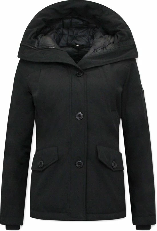 Beste Verkoop π Gentile Bellini Getailleerde Winterjas Dames Kort - 503 - Zwart π 3 Beste Verkoop π Gentile Bellini Getailleerde Winterjas Dames Kort - 503 - Zwart π