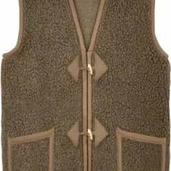 Promo ๐ฏ Alwero Dames Gilet "Alpen Adult 100% Wol" Bark - Maat L ๐