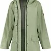 Nieuw ❤️ MGO Leisure Wear MGO Fire Jack - Regenjas Dames - Waterdichte Parka - Groen - Maat XXL 🛒