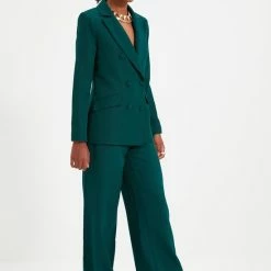 Hete verkoop 🎁 Trendyol Vrouwen Normaal Hoge Taille Breed Been Broek ✔️ -Dameskleding Verkoopwinkel 550x817 2