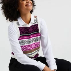 Begroting ✨ WE Fashion Dames Gebreide Slipover Met Jacquard Dessin ⌛ -Dameskleding Verkoopwinkel 550x818 11