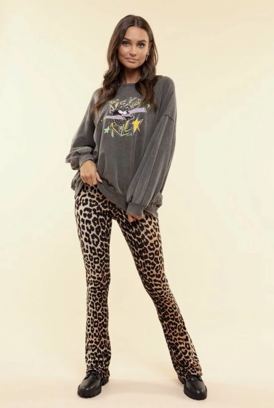 Beste Verkoop π Ambika Flared Legging - Maat L - Bruin - Panter π 4 Beste Verkoop π Ambika Flared Legging - Maat L - Bruin - Panter π - Afbeelding 2