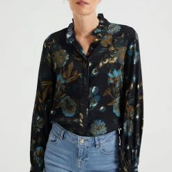 Goedkoop 🎁 WE Fashion Dames Blouse Met Dessin En Ruches 🥰