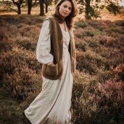 Promo 💯 Alwero Dames Gilet "Alpen Adult 100% Wol" Bark - Maat L 😀 -Dameskleding Verkoopwinkel 550x824 13