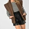 Beste Verkoop 🥰 Yada Gilet Teddy - Choco/Donkertaupe - One Size 🔔 -Dameskleding Verkoopwinkel 550x825 100