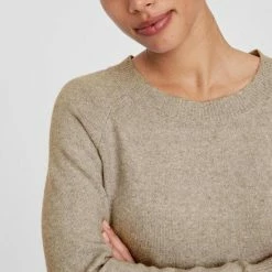 Gloednieuw ⭐ VERO MODA VMDOFFY LS O-NECK BLOUSE GA Dames Trui - Maat M 🌟 -Dameskleding Verkoopwinkel 550x825 122