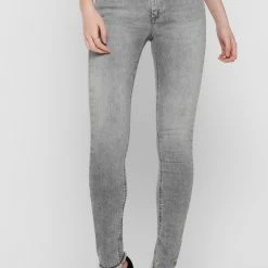 Beste deal 🌟 Only 👖 Jeans Onlblush Mid Sk Ank Raw Jns Rea0918 15188520 Grey Demin Dames Maat - W32 X L34 😉 -Dameskleding Verkoopwinkel 550x825 135