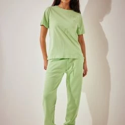 Korting โ๏ธ Na-kd Organic Logo Basic Dames Broek - Maat Large ๐