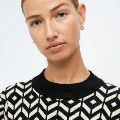 Beste Verkoop 😉 OBJECT OBJTHESS L/S JACQUARD KNIT 👗 DRESS Dames Jurk - Maat L 🔔 -Dameskleding Verkoopwinkel 550x825 198