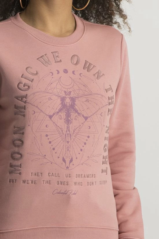 Gloednieuw 👏 Colourful Rebel Moon Magic Trui Roze Dames - Slim Fit - Katoen - L 😀 6 Gloednieuw 👏 Colourful Rebel Moon Magic Trui Roze Dames - Slim Fit - Katoen - L 😀 - Afbeelding 4