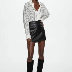 Promo 🎁 Mango Blouse Blouse Met Geometrisch Patroon 37037734 99 Dames Maat - M 🎉 -Dameskleding Verkoopwinkel 550x825 239