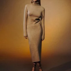 Coupon โค๏ธ Mango Jurk Gebreide Jurk Met Omgeslagen Col 37097766 30 Dames Maat - M โญ