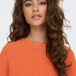 Beste Pirce ✔️ Only Trui Onlbella Life Ls O-neck Cc Knt 15279771 Flame Dames Maat - M 🔥 -Dameskleding Verkoopwinkel 550x825 285