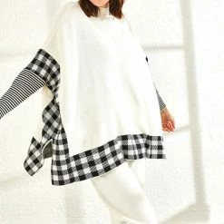 Aanbiedingen โจ Merkloos Trui Oversized Gebreide Trui Dames One Size Wit ๐