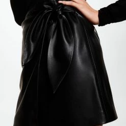 Groothandel ❤️ Mango Rok Imitatieleren Rok 37035130 99 Dames Maat - XXL ⌛