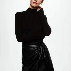 Groothandel ❤️ Mango Rok Imitatieleren Rok 37035130 99 Dames Maat - XXL ⌛ -Dameskleding Verkoopwinkel 550x825 313