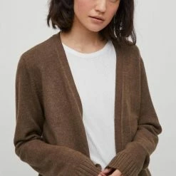 Flash-uitverkoop 😀 Vila Vest Viril Short L/s Knit Cardigan-noos 14060800 Crocodile/dark Melan Dames Maat - L 😀 -Dameskleding Verkoopwinkel 550x825 356