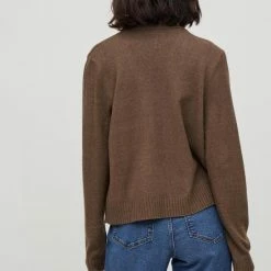 Flash-uitverkoop 😀 Vila Vest Viril Short L/s Knit Cardigan-noos 14060800 Crocodile/dark Melan Dames Maat - L 😀 -Dameskleding Verkoopwinkel 550x825 357