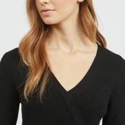 Flash-uitverkoop ❤️ VILA VIRIL WRAP L/S KNIT 👗 DRESS - NOOS Dames Jurk - Maat S 🔔 -Dameskleding Verkoopwinkel 550x825 424