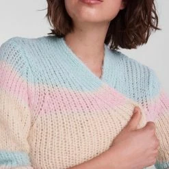 Nieuw 🔔 Pieces Vest Pccarman Ls Knit Cardigan Bc 17126621 Yucca/cros-vanil Dames Maat - M 🔔 -Dameskleding Verkoopwinkel 550x825 516