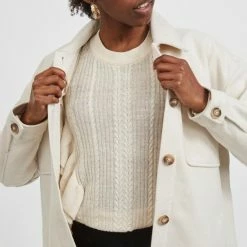 Flash-uitverkoop 🤩 VILA VIKIMMI 👚 SHIRT L/S JACKET - NOOS Dames Jas - Maat M 👏 -Dameskleding Verkoopwinkel 550x825 525