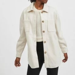 Flash-uitverkoop 🤩 VILA VIKIMMI 👚 SHIRT L/S JACKET - NOOS Dames Jas - Maat M 👏 -Dameskleding Verkoopwinkel 550x825 528