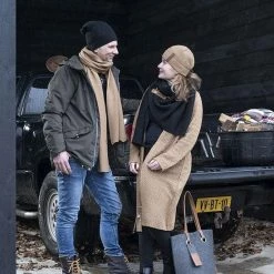 Groothandel 🎁 Knit Factory Luna Lang Gebreid Dames Vest - Purple - 36/38 👍 -Dameskleding Verkoopwinkel 550x825 545