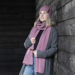 Groothandel 🎁 Knit Factory Luna Lang Gebreid Dames Vest - Purple - 36/38 👍 -Dameskleding Verkoopwinkel 550x825 546
