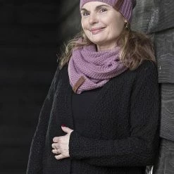 Groothandel 🎁 Knit Factory Luna Lang Gebreid Dames Vest - Purple - 36/38 👍 -Dameskleding Verkoopwinkel 550x825 549