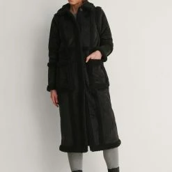 Uitgang 🎁 Na-kd Teddy Detailed Dames Jas- Maat EU 38 🧨 -Dameskleding Verkoopwinkel 550x826 5